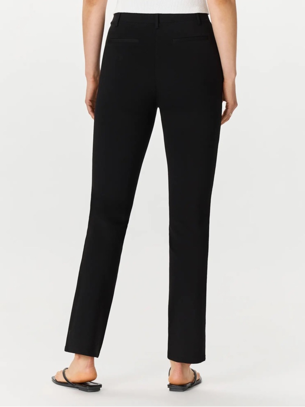 NWT Quince Black Pull On Ponte Pants Straight Leg Four Way Stretch Size XL / 16 - Picture 11 of 12